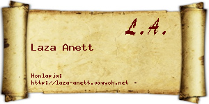 Laza Anett névjegykártya
